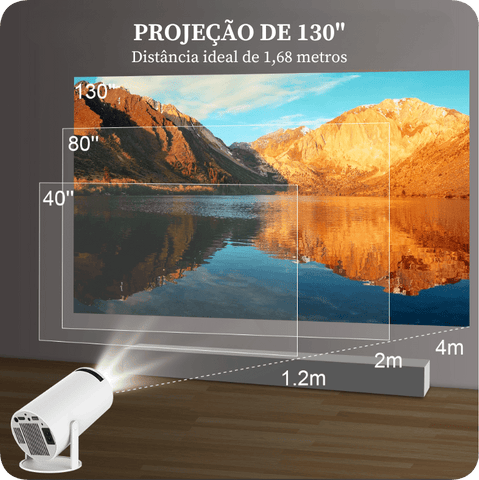 Projetor Portátil 4K: Experiência Cinematográfica de Alta Definição em Qualquer Lugar