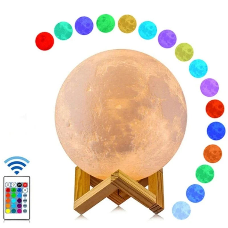 Luminária Lua Cheia 3D