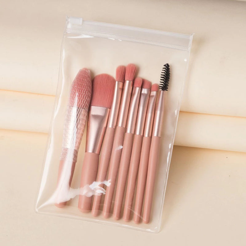 Kit 8 Pincéis Sereia Unicório Com Estojolindo Maquiagem Para Base Blush E sombra maravilhacenter